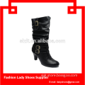 Ladies new style high heel ankle boots manufacture lady OEM high heel knee boots
